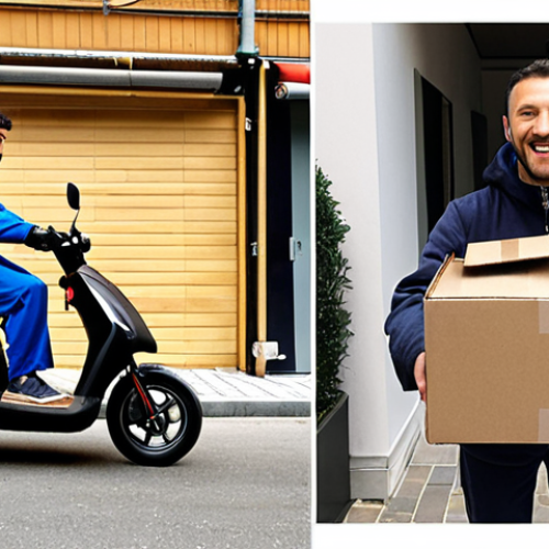 Home 17 **
Prompt: A split-screen showing the negative and positive sides of online shopping. On one side, overflowing non-recyclable packaging waste, delivery trucks emitting exhaust fumes. On the other side, a person happily unboxing a product with minimal, recycled packaging, delivered by a courier on an electric scooter. Focus on conveying the contrast and highlighting the eco-friendly options. Include familiar Turkish brands using sustainable packaging.
**